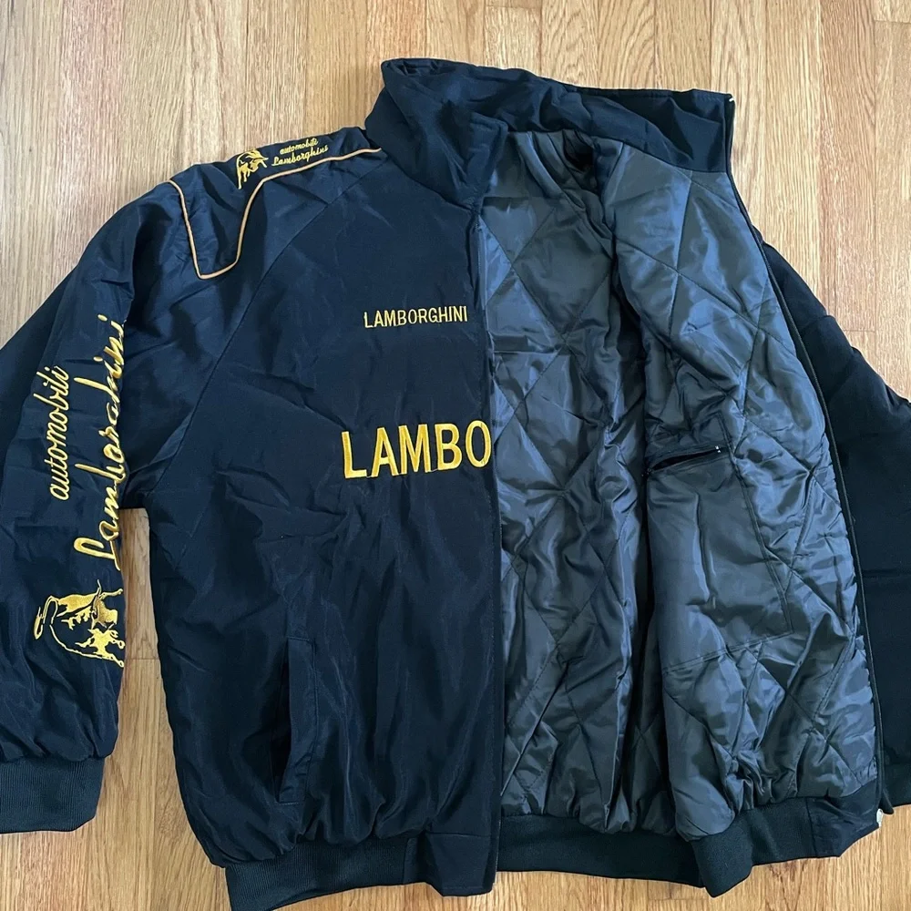 Formula 1 Lamborghini Racing Jacket Men’s F1 Embroidered Retro Y2k Unisex